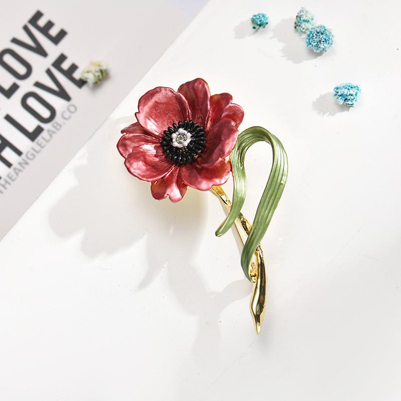 Fashion Floral Brooch Pin Alloy Animal Design For Women Office Wear