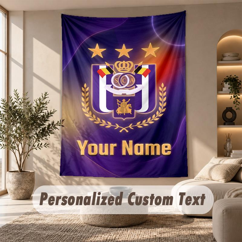 Tapestry Custom Name Text, Wall Hanging Tapestry Home Room DecorAnderlecht FC