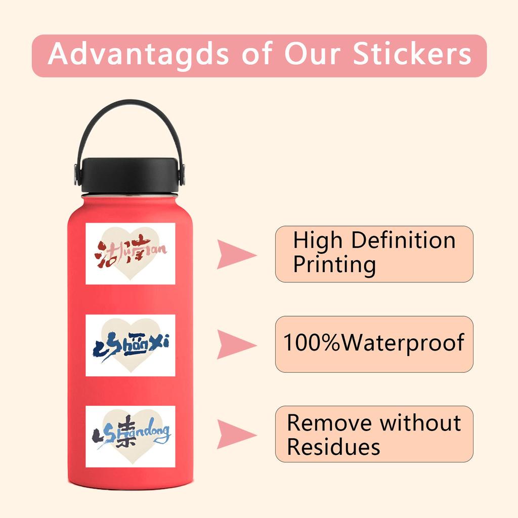 65 New Style Graffiti Stickers for City and Province Place Names DIY Decorative Skateboard Water Cup Personality Stickers