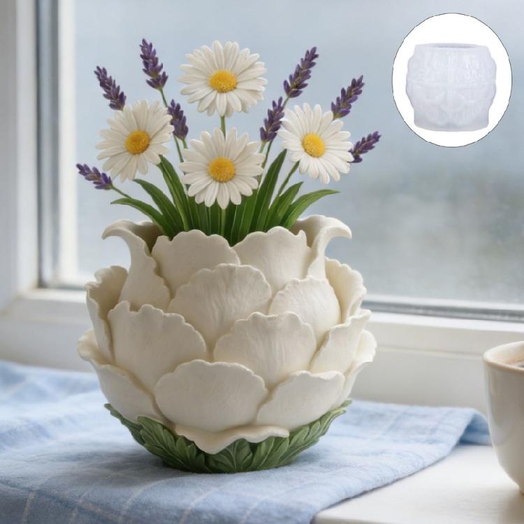 Molde de Silicone Para Artesanato DIY de Resina, Concreto, Cimento Como Bandejas e Tigelas Decorativas