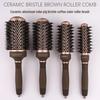 Ceramic Boar Bristle Round Comb with Aluminum Tube