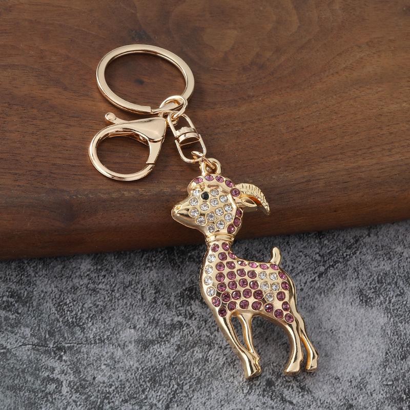 Cute Goat Keychain, Metal Cute Animal Car Keychain, Bag Hanger, Accessory