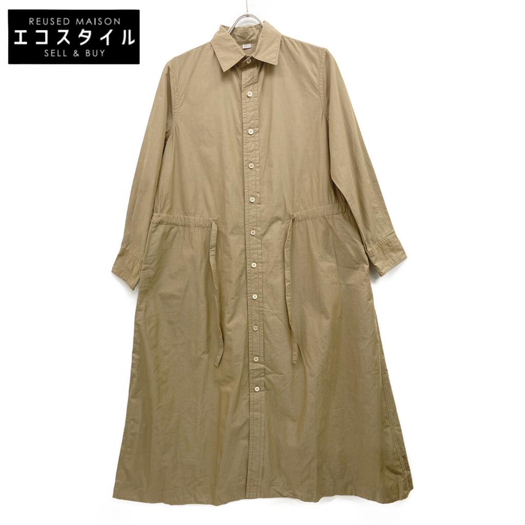 45R 5075071 Brown Autumn colored dun shirt dress dress 2 BrownUsed