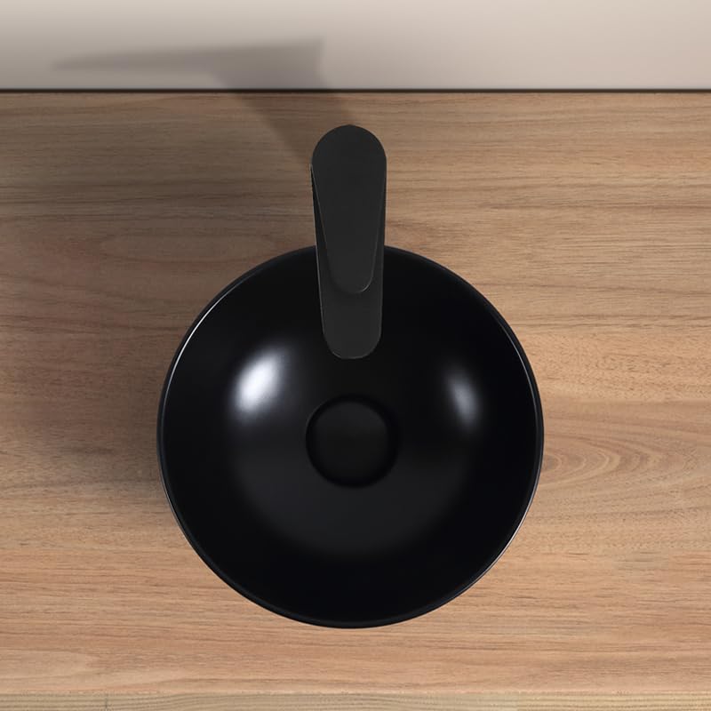 LUYI Round Washbowl Hand Wash Bowl Hand Wash Basin Set Mini Wash Basin 275x275x120mm Black