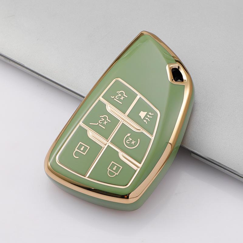 TPU Soft Car Key Cover for GMC Buick 6 Buttons Car Key case Pouch Accessory Key Bag