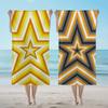 Towel Textile Bathrobe Beach Five-pointed Quick-Drying Lightweight Portable Camping Stars Concentric Swim Colorful Pool Travel