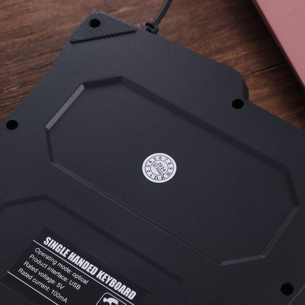 USB Single Hand Keyboard Luminous Mini One Handedly Keyboard Ultra-slim 35 Keys Gaming Mechanical Keyboard Laptop