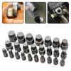 25pcs Hex Screw Extractors Steel Screw Extractor Drill Silver Black Corrosion Resistance for Automobile Repair for Garage