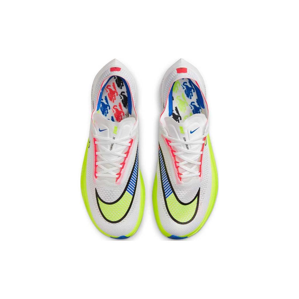 Nike ZoomX Streakfly Premium White Racer Blue Volt Unisex Sneakers Black Fluorescent-Yellow Bright-Crimson DX1626-100