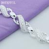DOTEFFIL 925 Silver Dragon Cuff Bracelet For Man Women Charm Wedding Engagement Party Fashion Jewelry