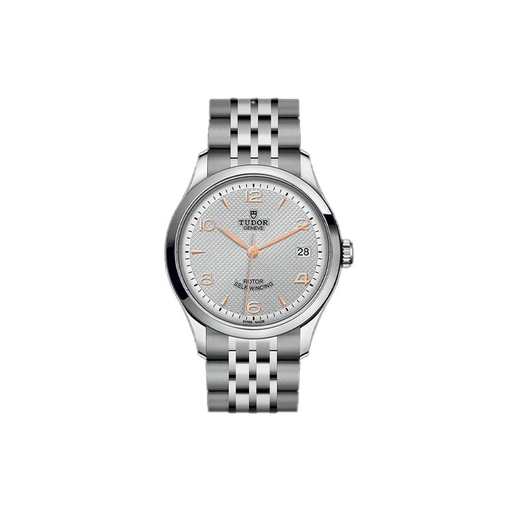 Tudor 1926 Serie Automatik Mechanisches Uhrwerk Wasserdicht Datumsanzeige Relief Dekoration Uhr Herrenuhren Silber M91450-0001