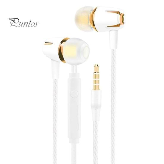 

3,5 мм наушники-вкладыши с тяжелыми басами, пластиковая модная проводная гарнитура для смартфона золотистый