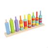 Wooden Color Sorting Stacking Toy Counting Game Developmental Hand Eye Coordination