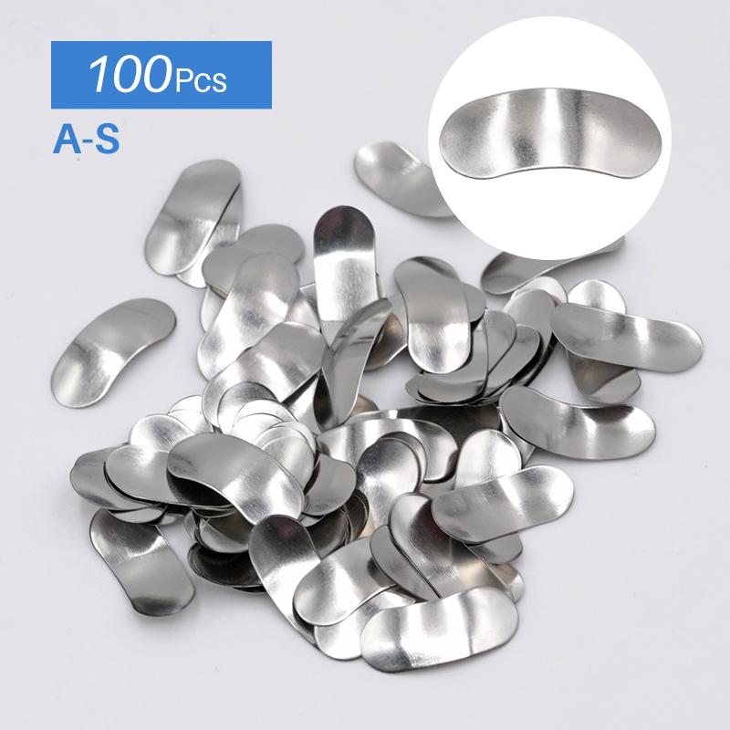 100Pcs/Set Dental Matrices Sectional Contoured Metal Matrix Bands Matrix Rings Full Teeth Replacement Dentsit Oral Care Tool