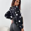 BITCED Women's Autumn Tops Long Sleeve Shirt Printed Blouse