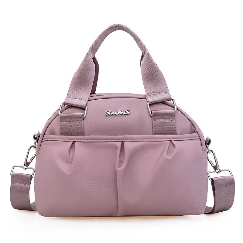 

Водонепроницаемая сумка из ткани Оксфорд для женщин, сумка для мам для поездок на работу, сумка для мам на выход, маленькая сумка большой вместимости 30x20x13cm светло-розовый