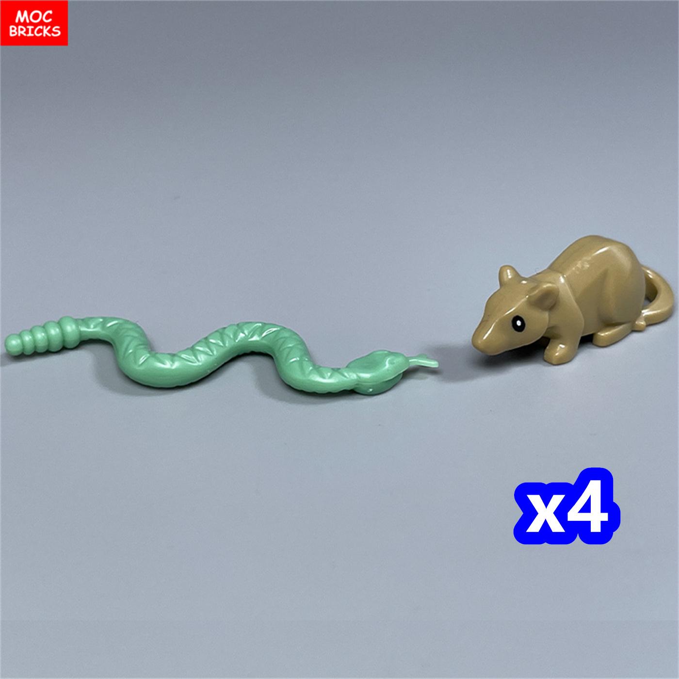 

Custom Creation Bricks Cute Animals Little Rat Mouse with Black Eyes DIY Model Assembling Pieces for Youngsters Kids Gifts Assemble Toy