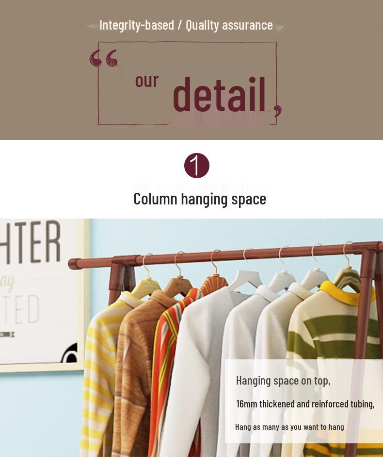 Mobile Floor-Standing Triangle Coat Rack with Wheels and Multi-Layer Storage for Clothes and Drying
