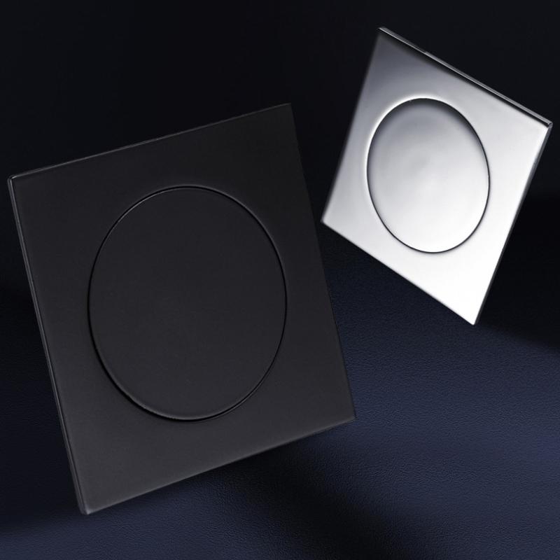 Açılır Ayak Yer Sifonu Pirinç Krom Koku Giderici Banyo Sifonları Aşağı Itin Koku Giderme Kare Mat Duş Odası Kapak Fişi