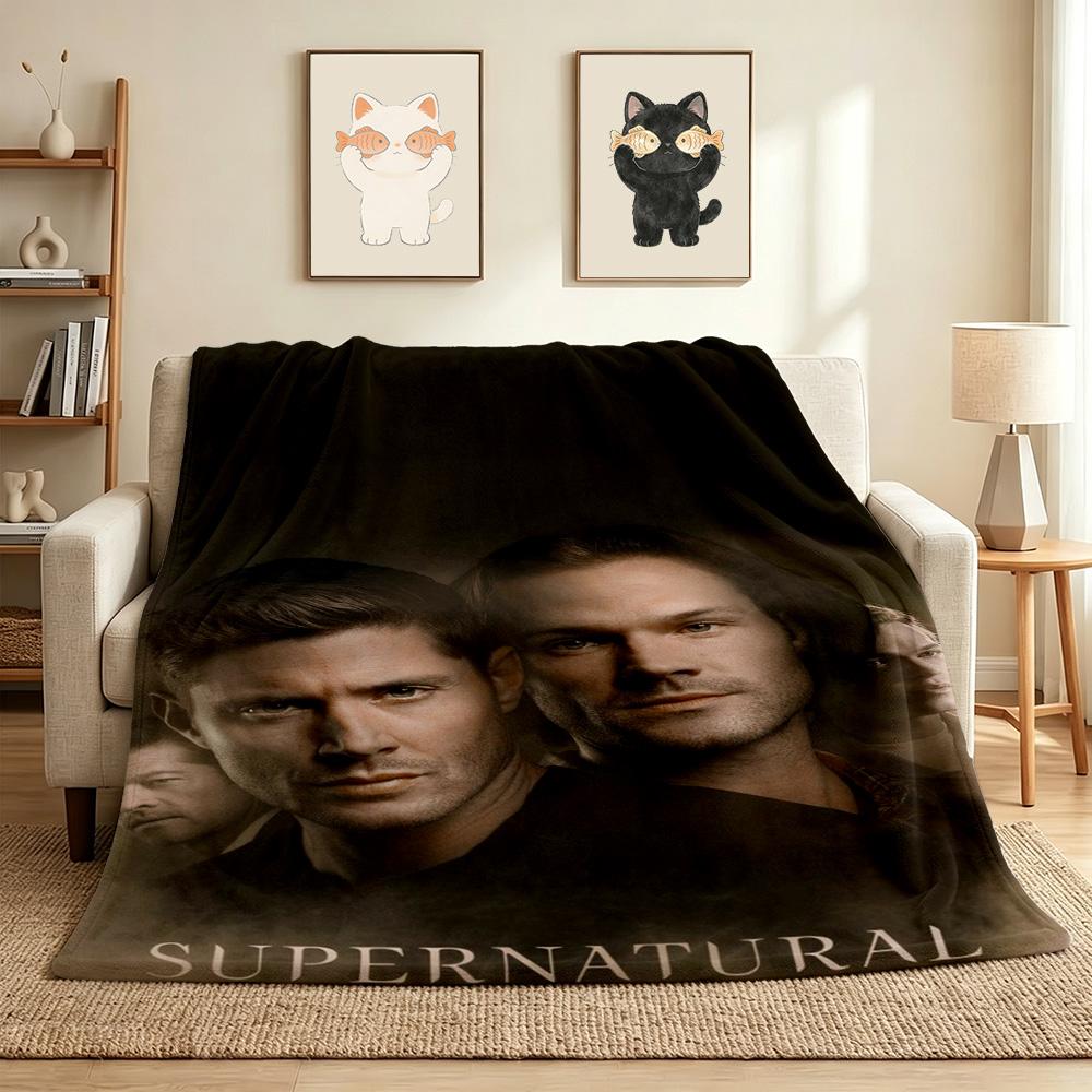 Supernatural Flannel Blanket Throw Blanket Soft Warm Sofa Bed Camping Car home Decor Unique Christmas Gift C9302244