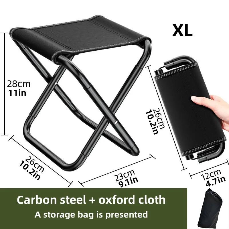 Lightweight Aluminum Alloy Portable Folding Stool Compact Foldable Chair for Outdoor Camping Fishing Travel Commuting Sports