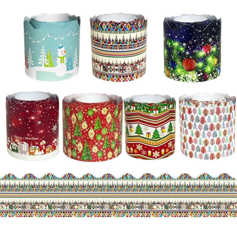 Handmade Crafts Border Paper Paper Stickers Creative Bulletin Board Border  Christmas
