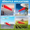 Airport Windsock Outdoor Hanging Heavy Duty Red Ripstop Wind Sock Windsocks with Reflective Belts Length 59.06 Inch