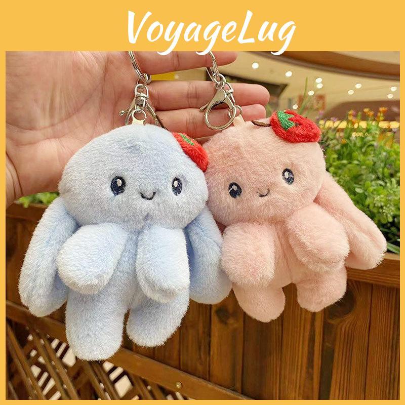 Strawberry Lovely Rabbit Keychain Plush Toy Adorable Stuffed Animal Gift Idea