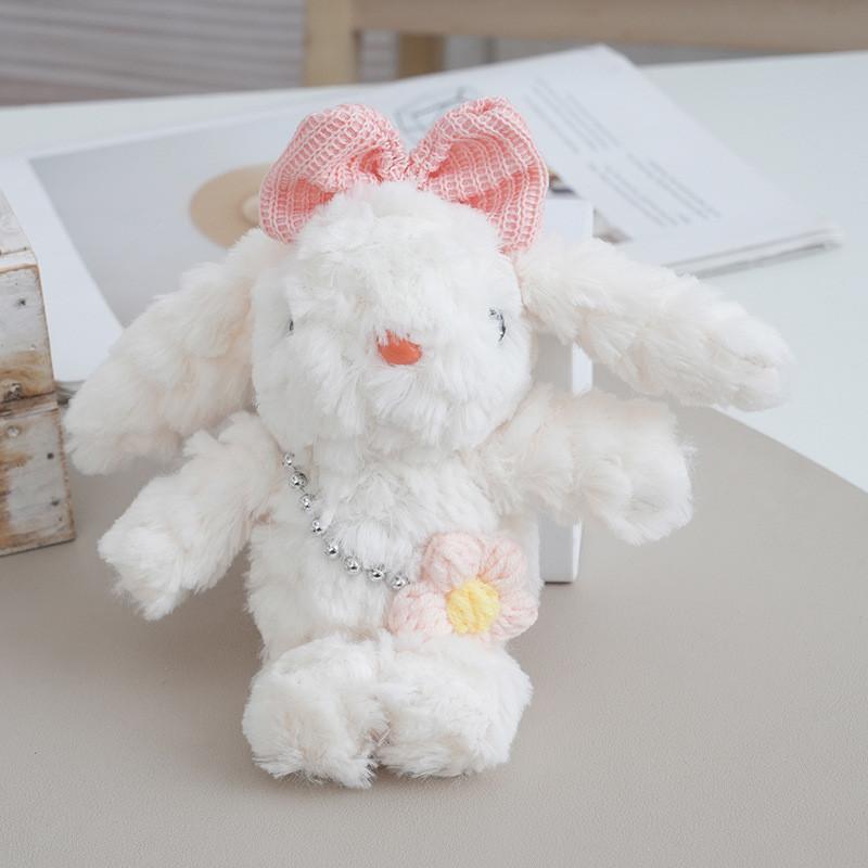 Plushie Cute Rabbit Keychain With Soft Long Fur For Bag Accessories