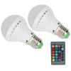 2Pcs E27 3W RGB Bulb Lamp Color Changing Bulb Light Home Lighting with Remote Control 85V‑265V