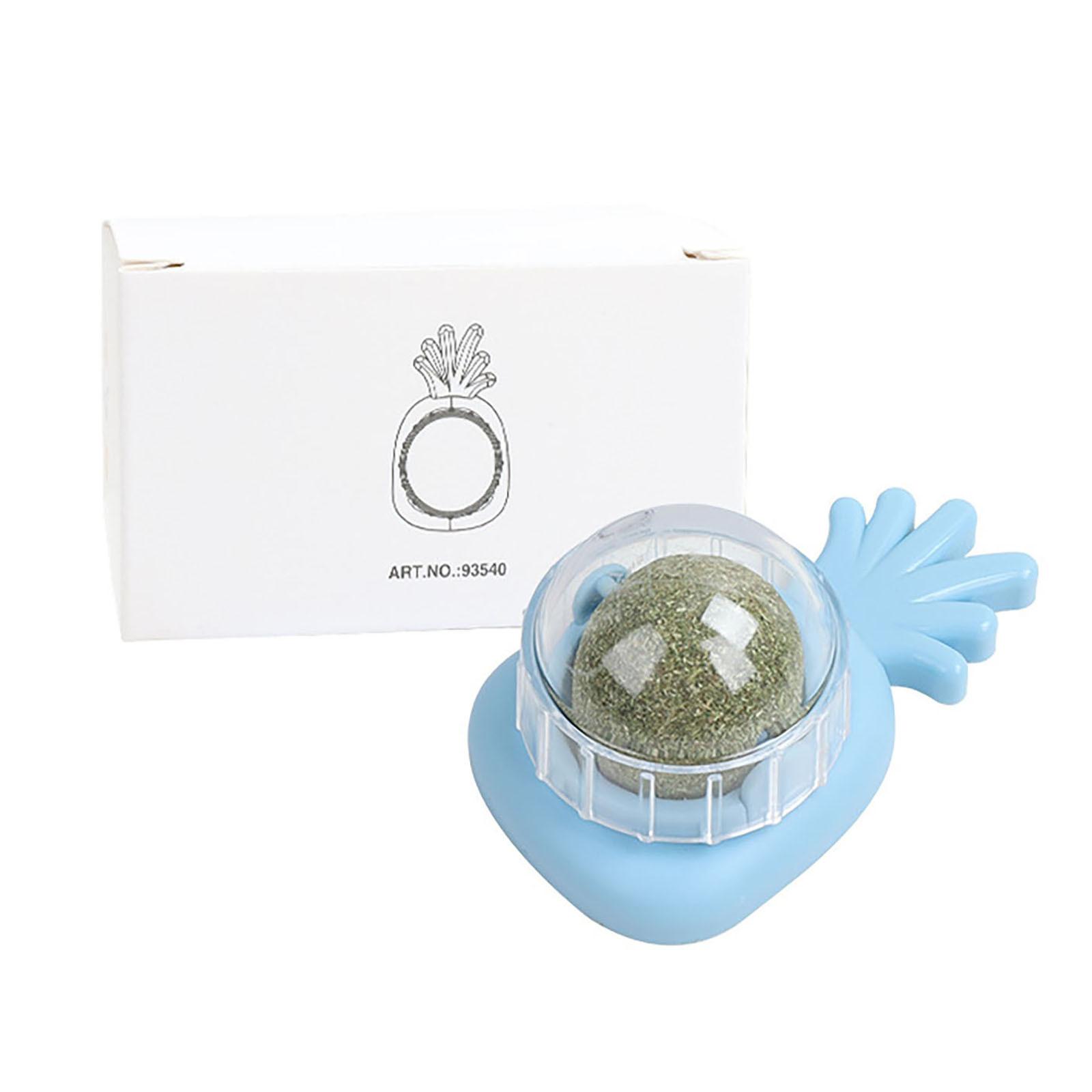 

Catnip Ball Toy with Plastic Holder for Interactive Play Durable Pet Toy Suitable for Indoor Cats Safe and Non-Toxic Material One Size