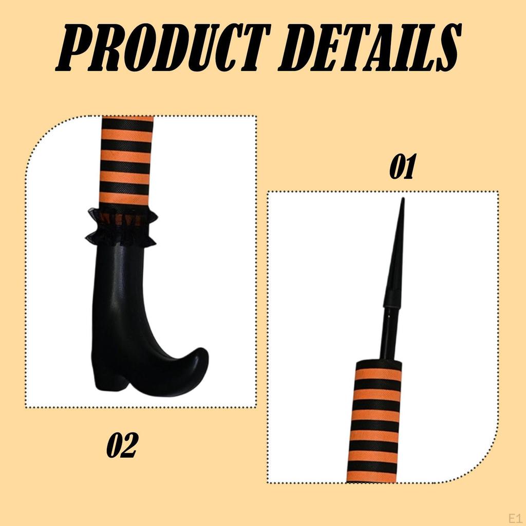Halloween Witch Leg Props with Ground Yard Stake for Bedrooms, Restaurants Versatile Reusable Scary