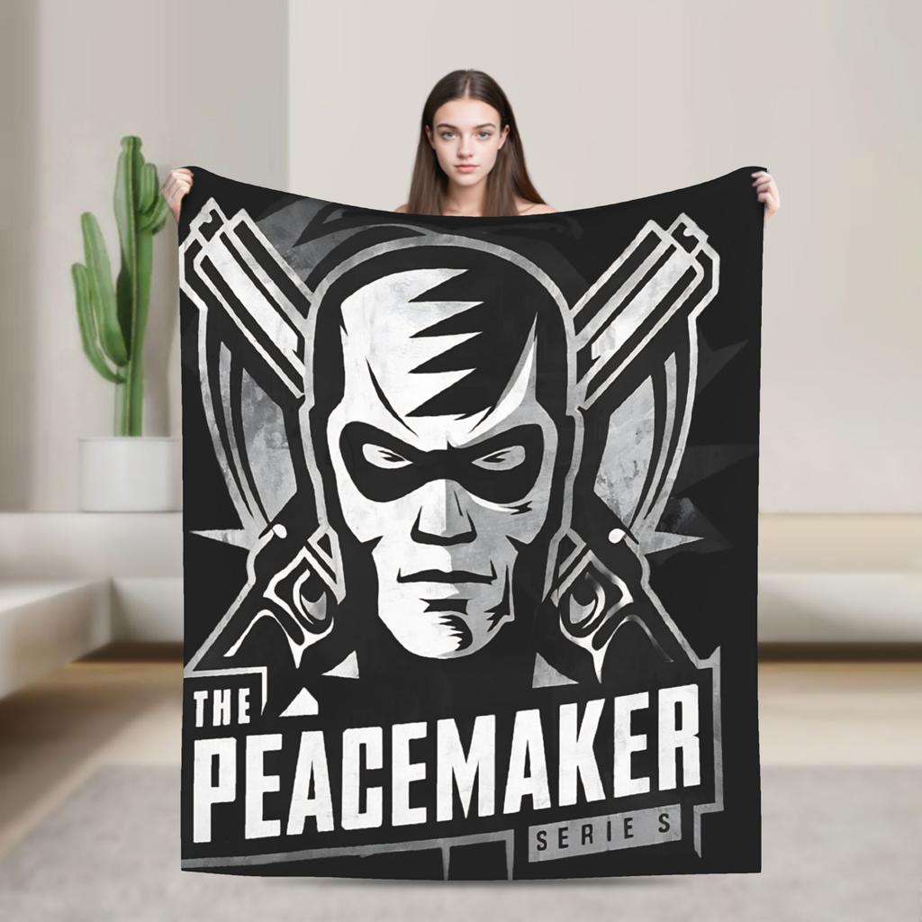 Vigilante peacemaker Super Warm Blanket Travel Plush Throw Blanket Print Home Decor Flannel Bedspread Sofa Bed Cover