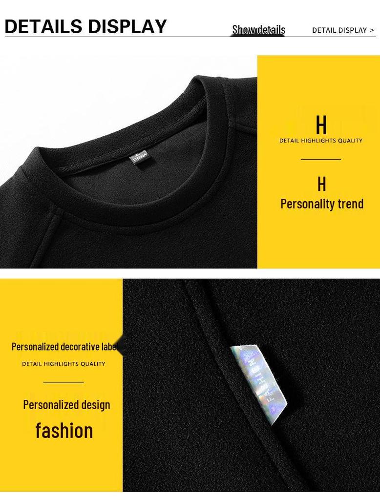 Cross2025 Herren Thermofleece Hoodie - Herbst/Winter Übergröße Langarm Lässiger Basisschicht