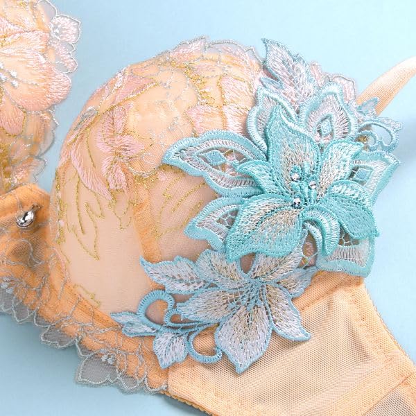 Himiko 028 Series Plus Underbust Lingerie Bra, Sizes, 80, B, C, D, E, F, (OR-Orange, C75)