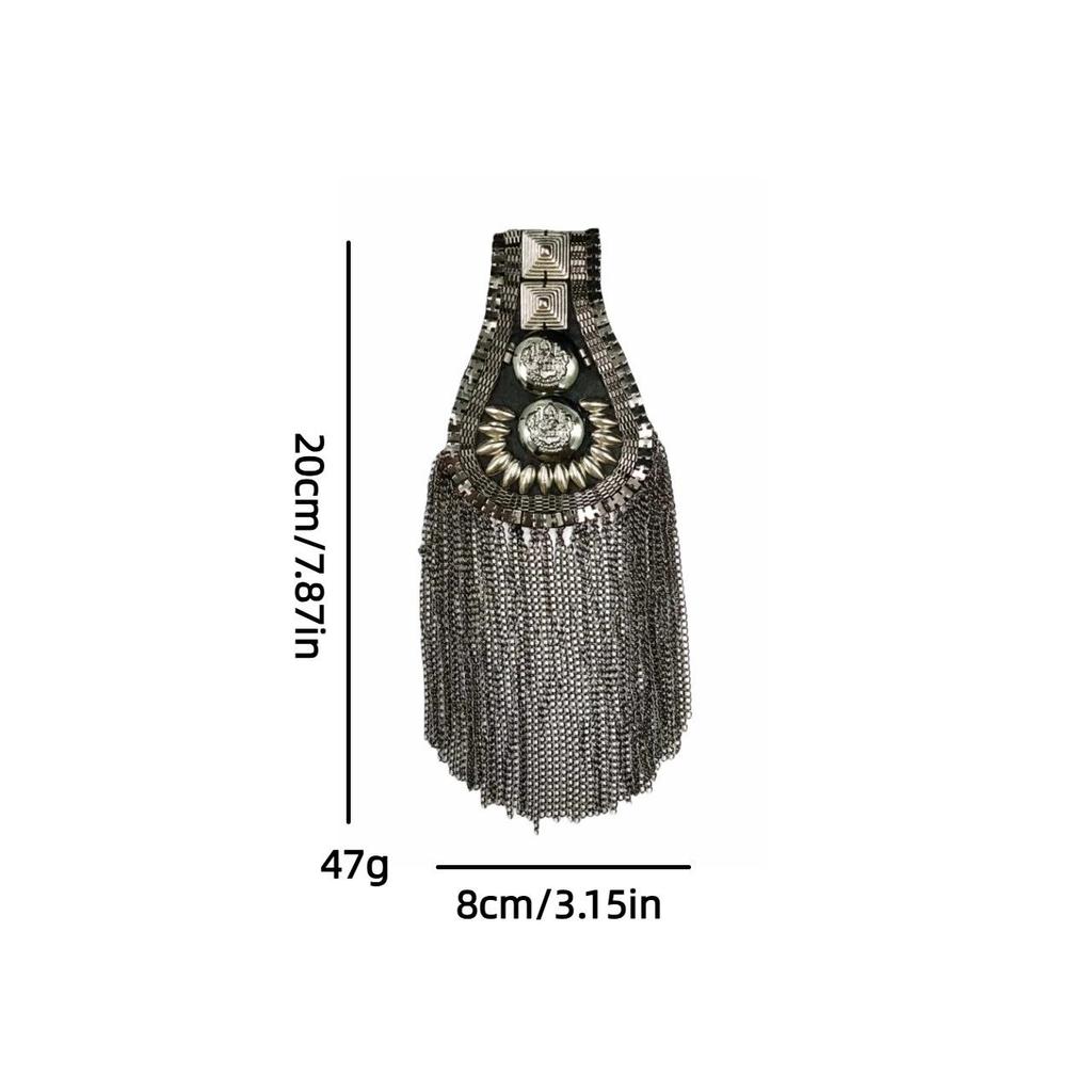 Handmade Metal Tassel Star Epaulet Armbands for Suits and Wedding Dresses