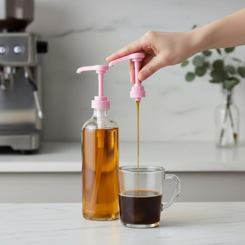 5pcs Syrup Pump Coffee Syrup Pump Dispenser Syrup Pump Press Action Pump Head For Coffee Syrups For Juice Bottle Dispenser
