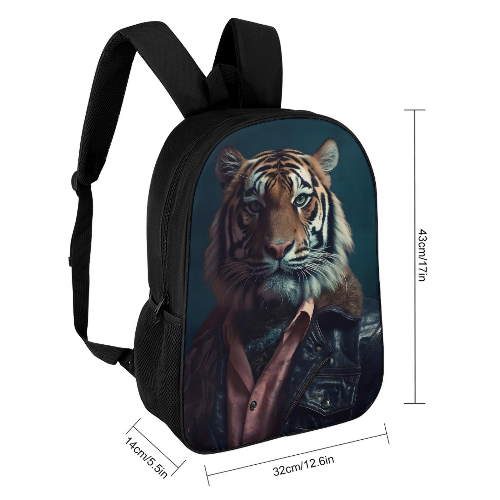 

80s Style Tiger 17 Inch School Backpack School Bag Zoo Mochilas Mochilas De Hombre Bolsa Mochila Bolso Bag Mochila Mochilas Bols