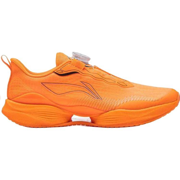 Li Ning Kids Comfortable Soft Shock Absorbing Wear Resistant Breathable Low Top Running Shoes Unisex Running Shoes Orange YKFV020-13