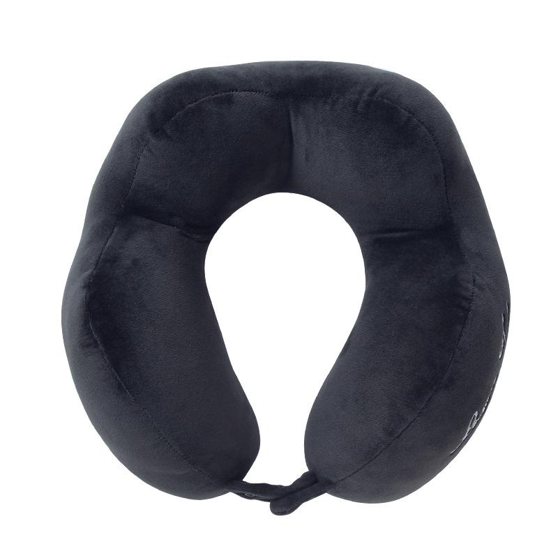 Cuscino Cervicale Ricamato a Forma di U Color Cammello - Ideale per Casa, Ufficio, Viaggio, con Imbottitura in Cotone PP e Logo Personalizzato