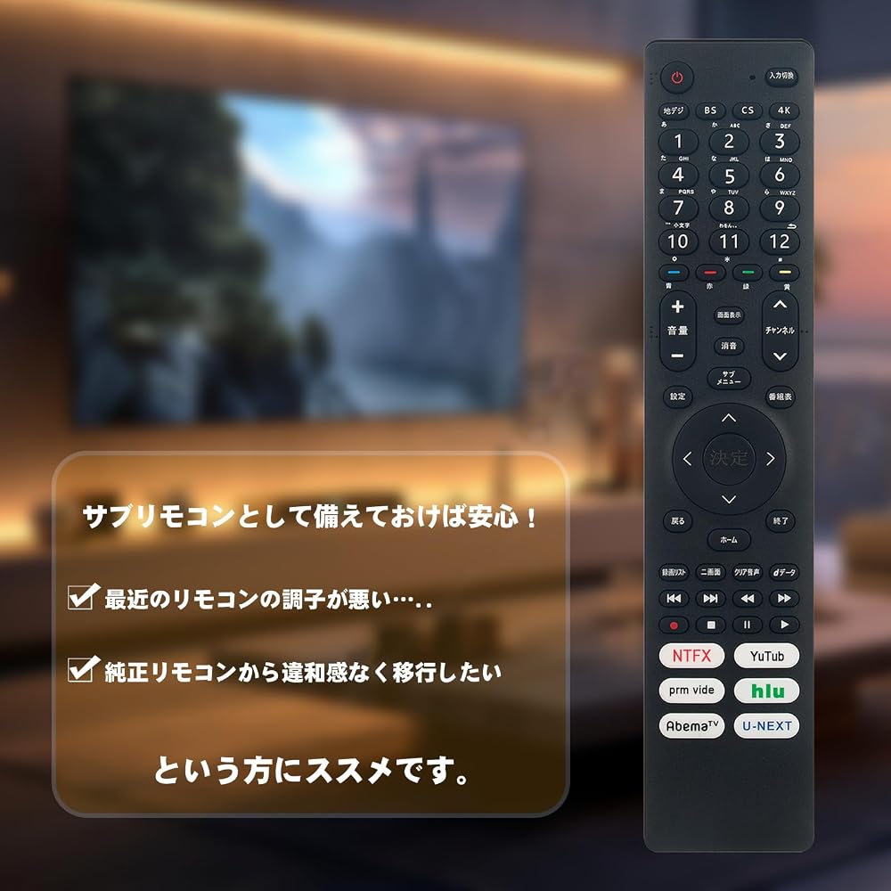 Hisense EN3A40 Remote Control Compatible with 75U8F 65U8F 55U8F 50U75F 55U75F 65U75F 43U7F 50U7F 55U7F 65U7F 65S6E 58S6E 48X8F