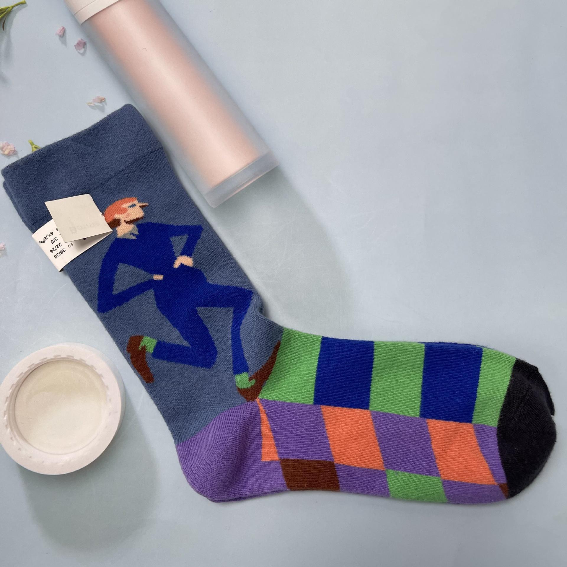 

Добрий дім: Ретро Олійний Живопис Шкарпетки до Середини Литки Розкішні Французькі Жіночі One Size 36-40