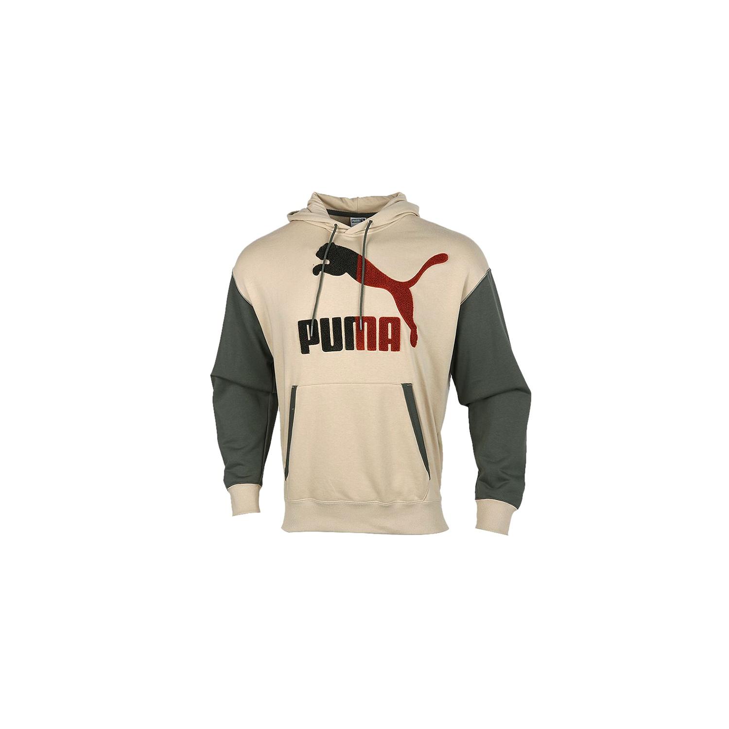PUMA Colorblock hooded Sports Gray Green Brown Colorblock Men s 530709-12 M