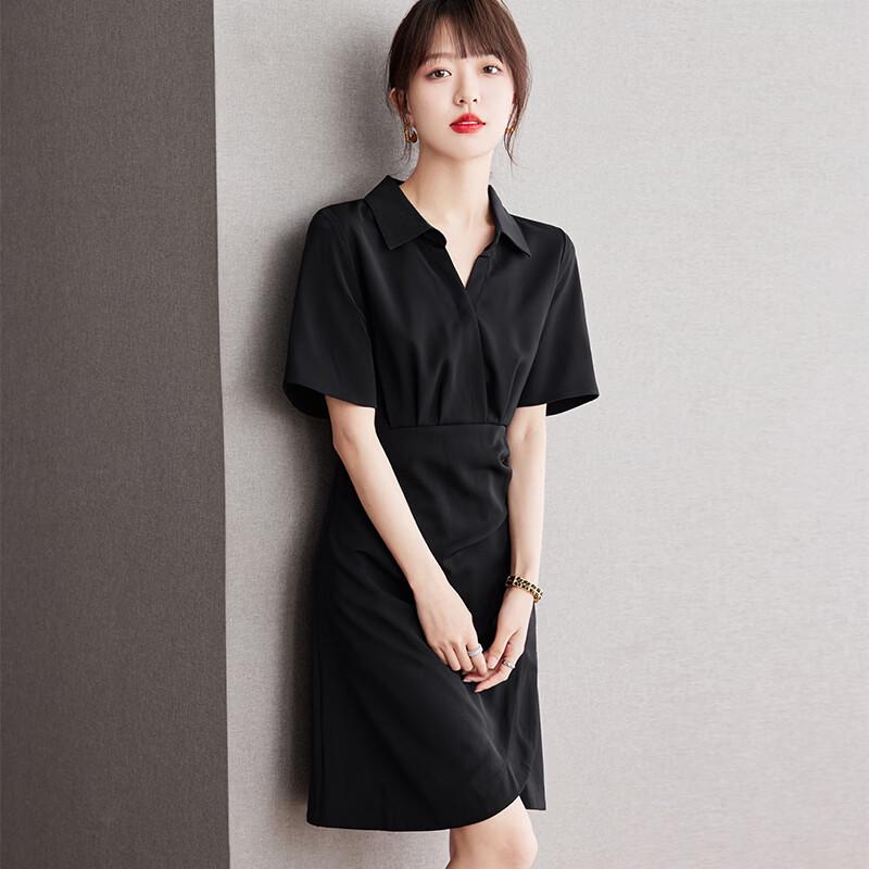 La Chapelle Summer French Irregular Shirt Dress