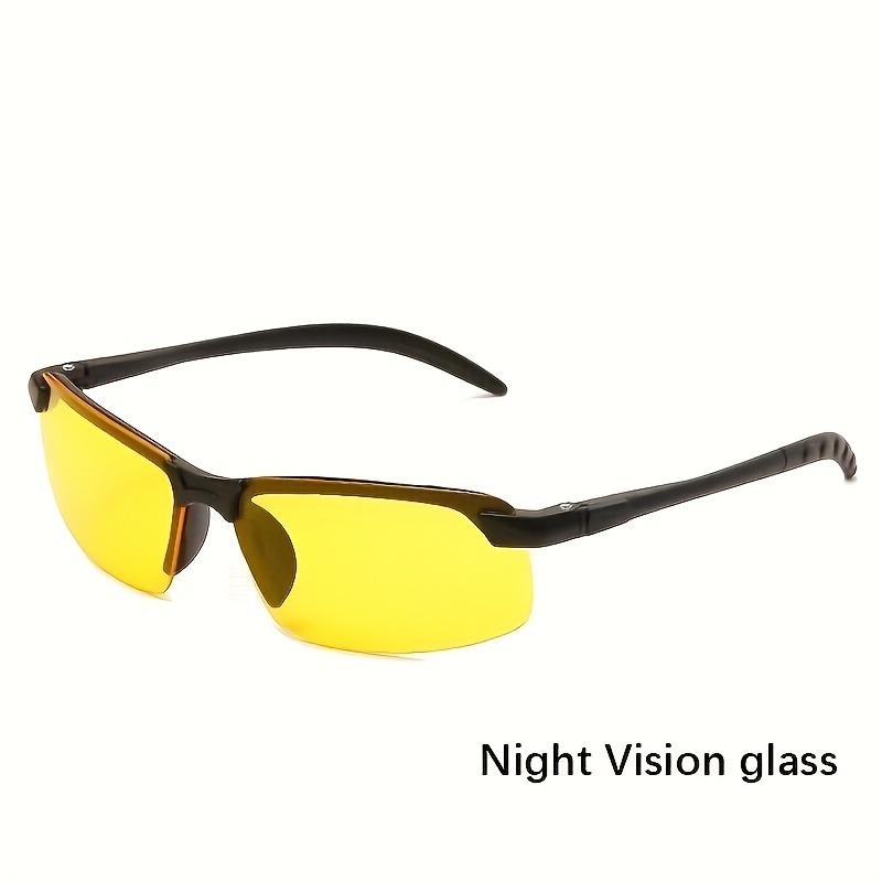 Half-Frame Night Vision Decorative Glasses for Men and Women Stylish Eyewear for And Night Driving