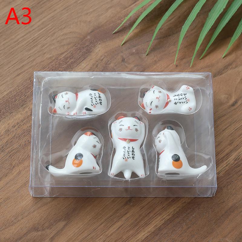 

5/6 шт японский керамический держатель для палочек для еды Lucky Cat подушка для палочек для еды El Restaurant держатель для ручек столовый декор