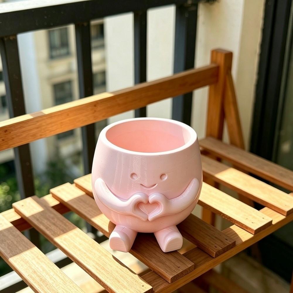 Stylish Design Head Planter Mini Size Desktop Decoration Landscape Plant Pot Home Decor