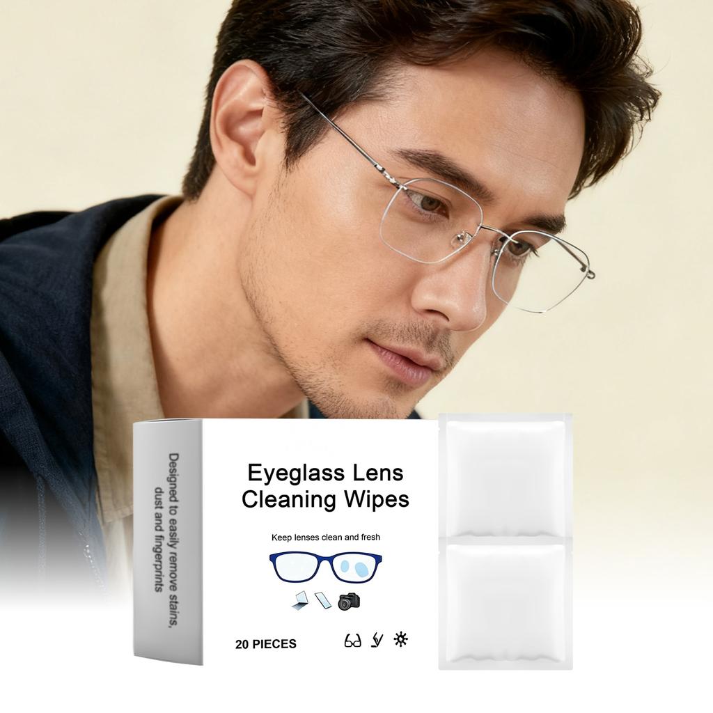 Eyeglass Lens Cleaning Wipes Streak Free Individually Wrapped Disposable Wet Wipes for Glasses Camera Screens Phones Laptops Tablets Use