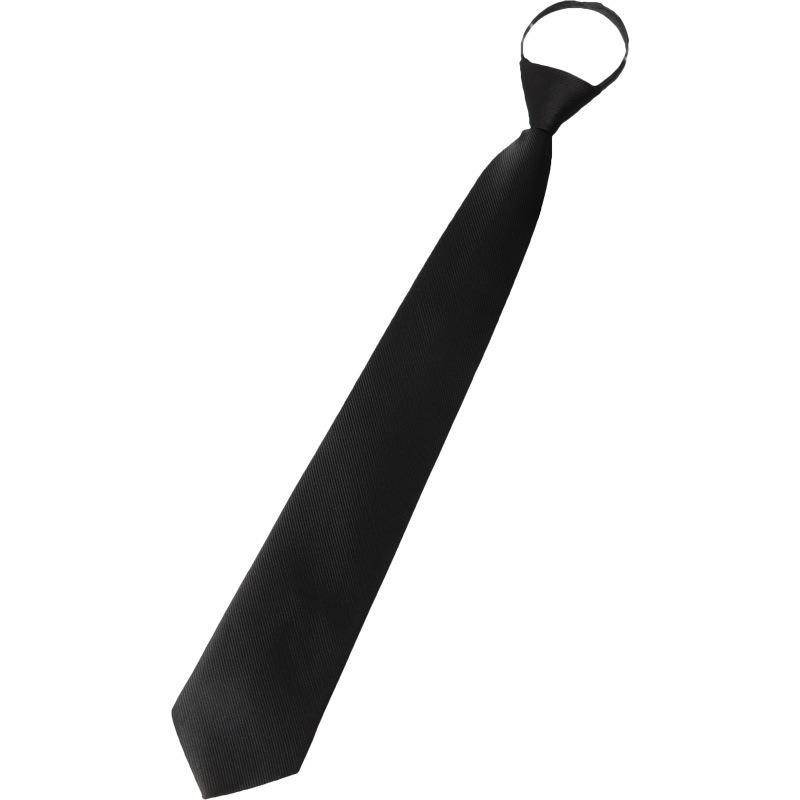 Black Lazy Zipper Tie Men's Business Dress Work Professional Tie Team Performance Studio Shirt Accessories