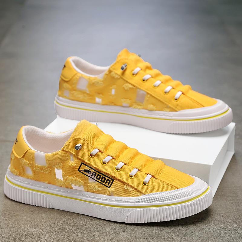 Popular Canvas Men'S Shoes Summer Breathable Casual Versatile Board Shoes Trend Lazy Flat Student Cloth Shoes